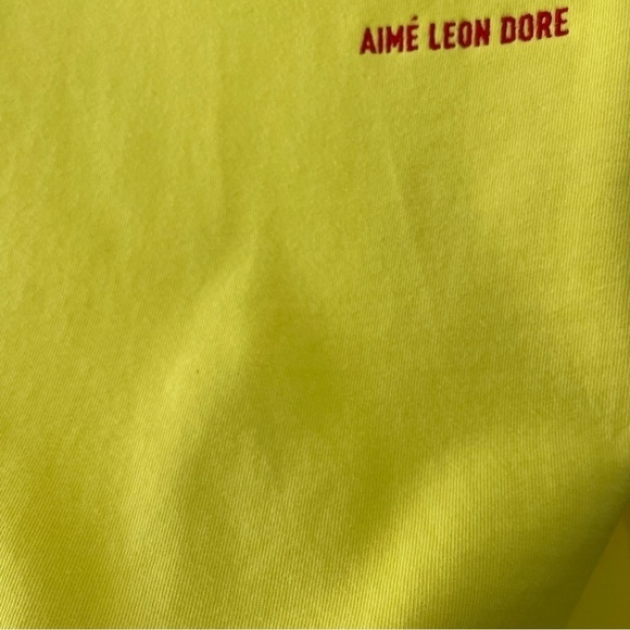 [XS] NWT Aime Leon Dore Shirt Yellow, Red & Blue Long Sleeve 100% Cotton Shirt - Picture 6 of 15